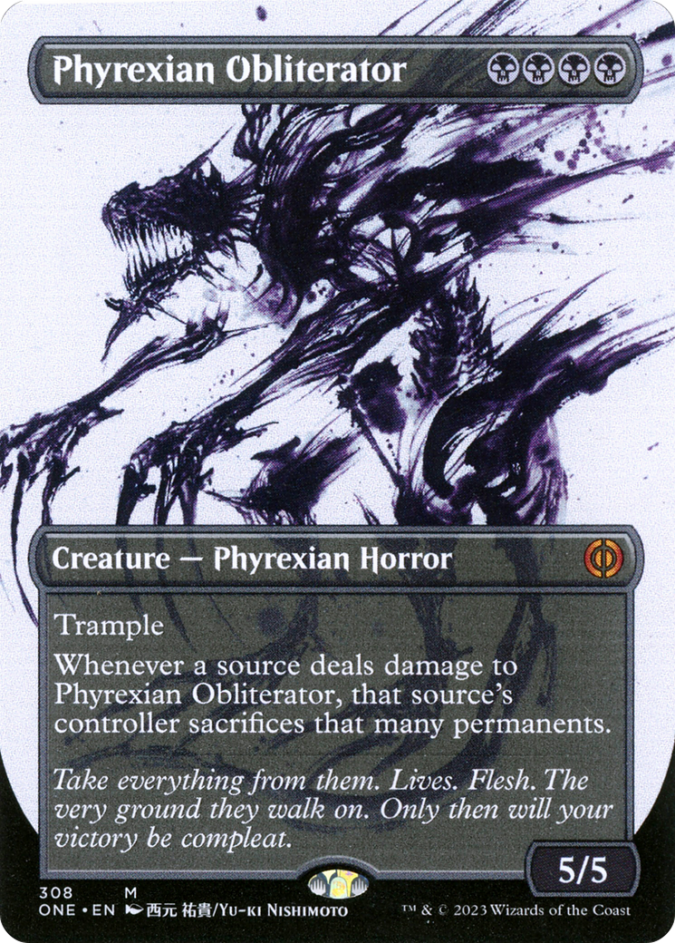 Phyrexian Obliterator (ONE-308) - [Phyrexia: All Will Be One]: (Showcase) (Borderless)