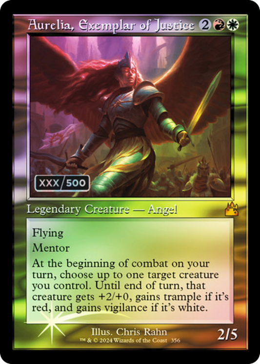 Aurelia, Exemplar of Justice (RVR-356Z) - [Ravnica Remastered] Foil