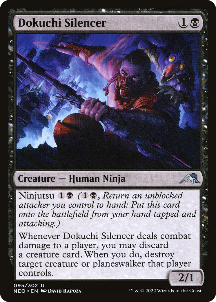 Dokuchi Silencer (NEO-095) - [Kamigawa: Neon Dynasty] Foil