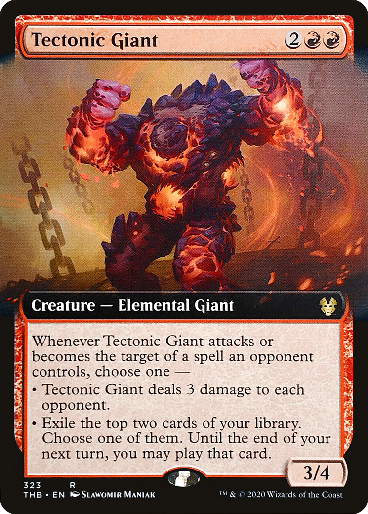 Tectonic Giant (THB-323) - [Theros Beyond Death]: (Extended Art)
