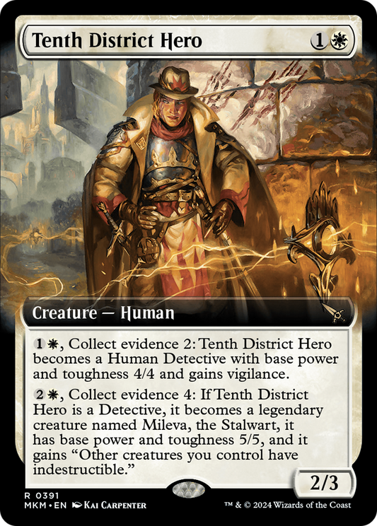 Tenth District Hero (MKM-391) - [Murders at Karlov Manor]: (Extended Art) Foil