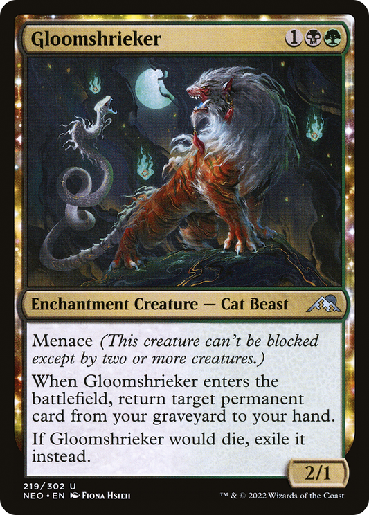 Gloomshrieker (NEO-219) - [Kamigawa: Neon Dynasty]: (enchantment) Foil