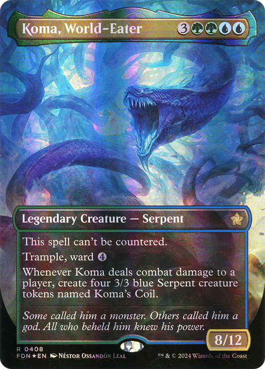 Koma, World-Eater (FDN-408) - [Foundations] (Borderless) Foil