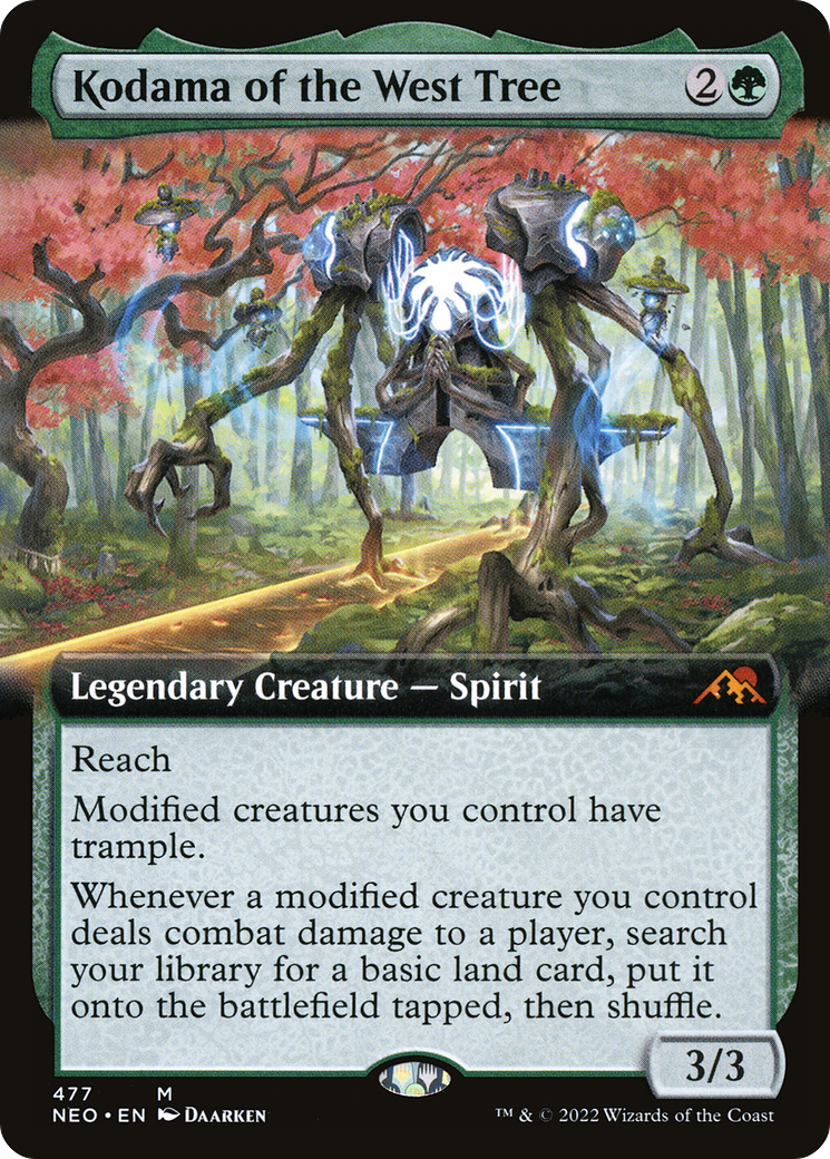 Kodama of the West Tree (NEO-477) - [Kamigawa: Neon Dynasty]: (Extended Art) Foil