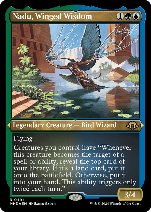 Nadu, la sagesse ailée (MH3-491) - [Modern Horizons 3] Feuille gravée 