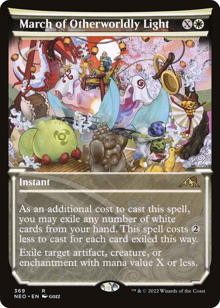 March of Otherworldly Light (NEO-369) - [Kamigawa: Neon Dynasty]: (Showcase) Foil
