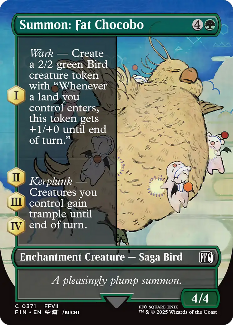 Summon: Fat Chocobo (FIN-371) - [FINAL FANTASY]: (enchantment) (Borderless)