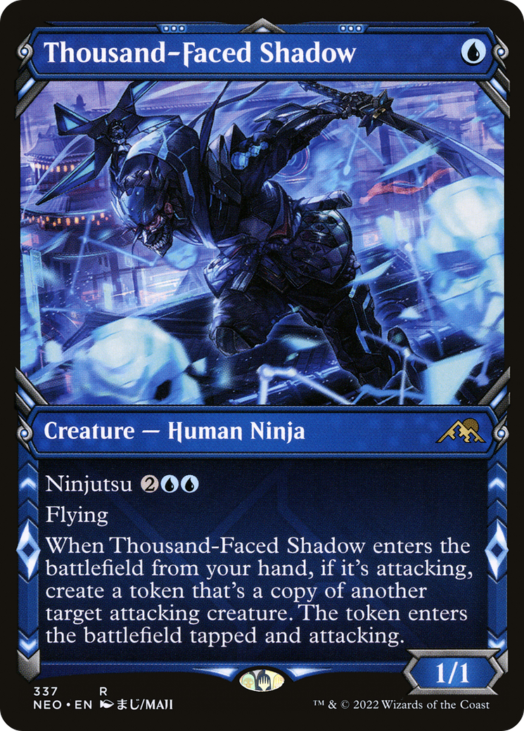 Thousand-Faced Shadow (NEO-337) - [Kamigawa: Neon Dynasty]: (Showcase)