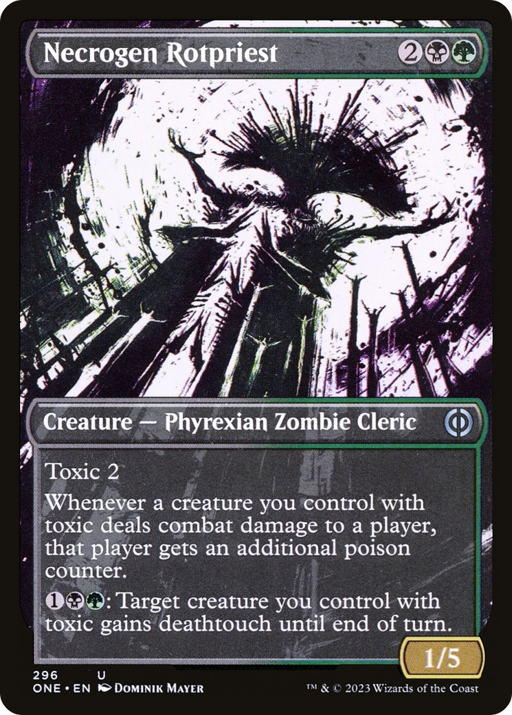 Necrogen Rotpriest (ONE-296) - [Phyrexia: All Will Be One]: (Showcase)