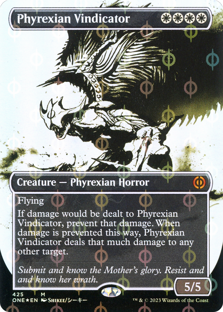 Phyrexian Vindicator (ONE-425) - [Phyrexia: All Will Be One]: (Showcase) (Borderless) Foil