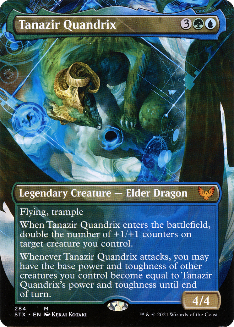 Tanazir Quandrix (Borderless) (STX-284) - [Strixhaven: School of Mages] (Borderless) Foil