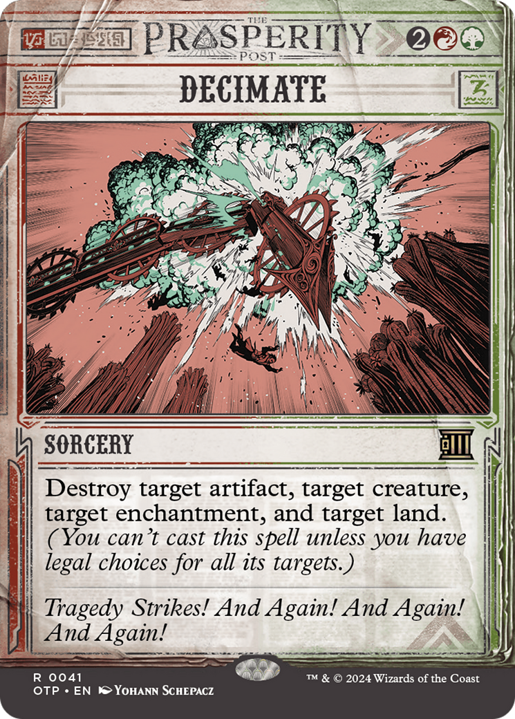 Decimate (OTP-041) - [Breaking News]: (Showcase) (Borderless)
