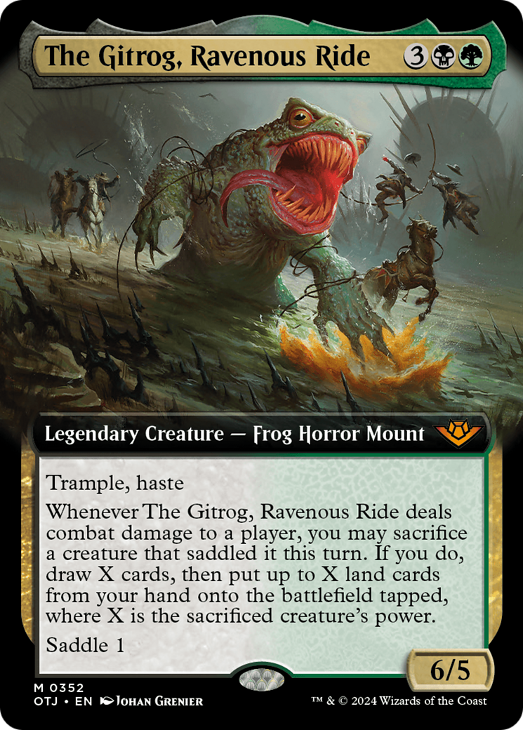 The Gitrog, Ravenous Ride (OTJ-352) - [Outlaws of Thunder Junction] : (Extended Art) Foil 