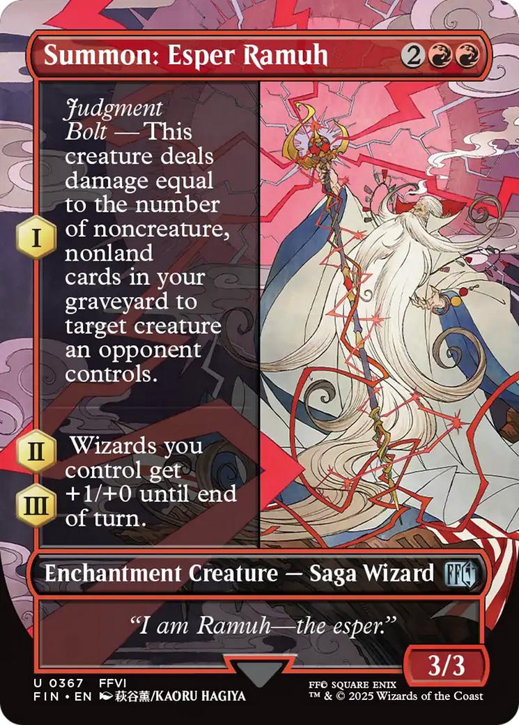 Summon: Esper Ramuh (FIN-367) - [FINAL FANTASY]: (enchantment) (Borderless)