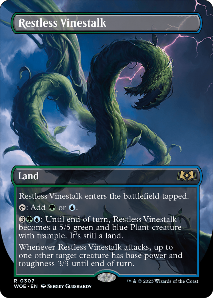 Restless Vinestalk (Borderless) (WOE-307) - [Wilds of Eldraine] (Borderless)
