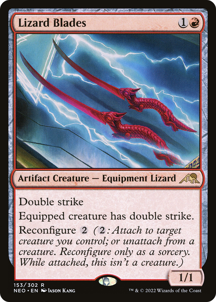 Lizard Blades (NEO-153) - [Kamigawa: Neon Dynasty] Foil