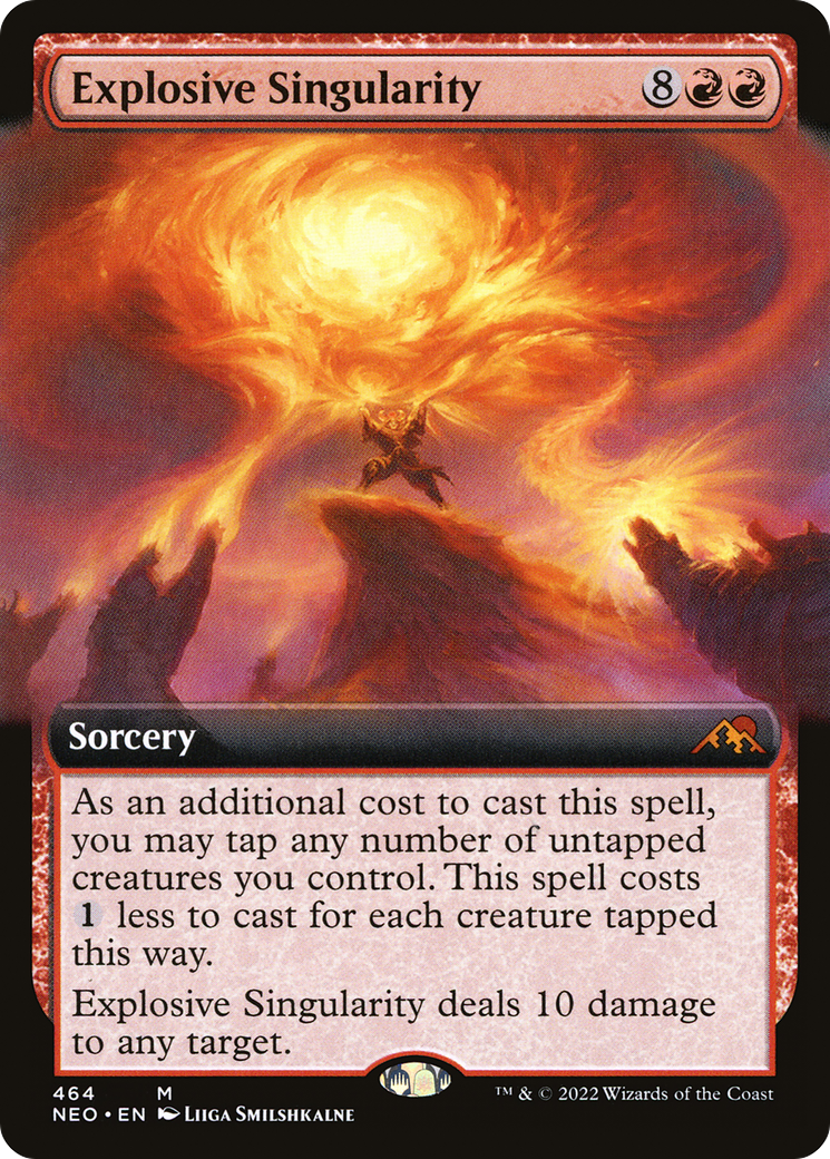 Explosive Singularity (NEO-464) - [Kamigawa: Neon Dynasty]: (Extended Art)