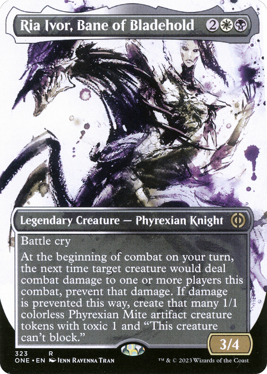 Ria Ivor, Bane of Bladehold (ONE-323) - [Phyrexia: All Will Be One]: (Showcase) (Borderless) Foil