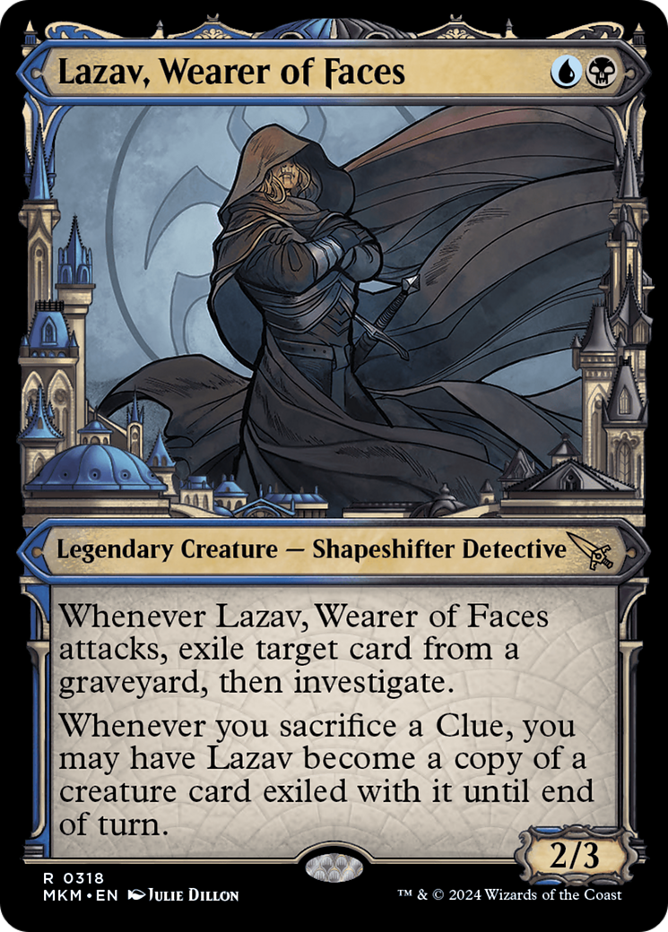 Lazav, Wearer of Faces (MKM-318) - [Murders at Karlov Manor]: (Showcase) Foil