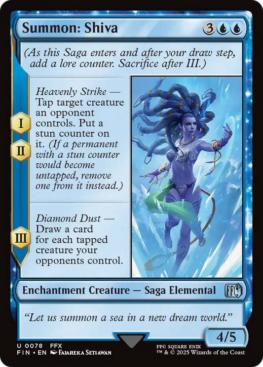 Summon: Shiva (FIN-078) - [FINAL FANTASY]: (enchantment) Foil