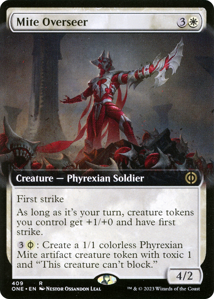 Mite Overseer (ONE-409) - [Phyrexia: All Will Be One]: (Extended Art)
