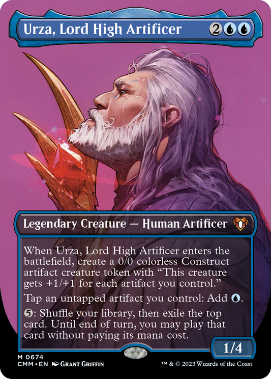 Urza, Lord High Artificer (CMM-674) - [Commander Masters] (Borderless)