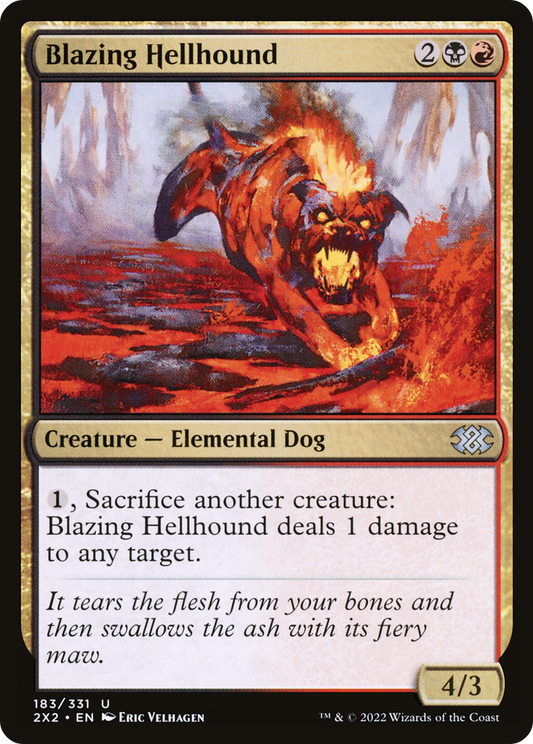 Blazing Hellhound (2X2-183) - [Double Masters 2022] Foil