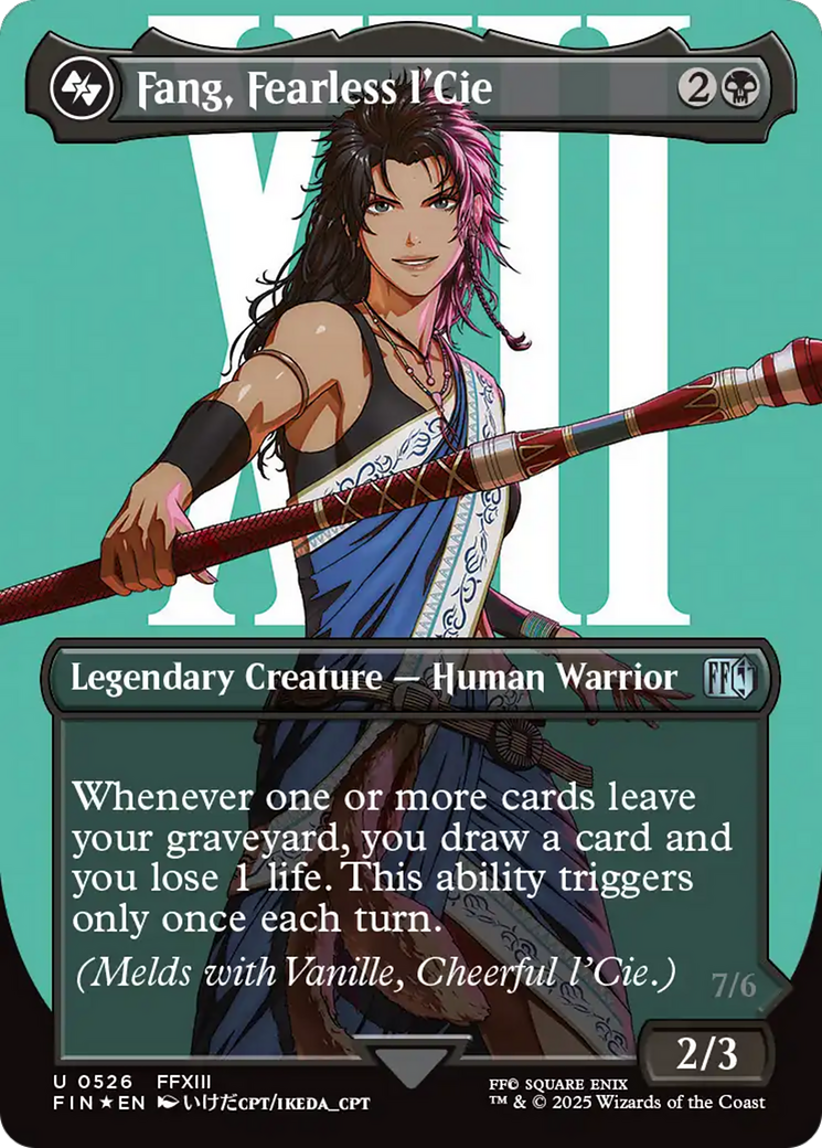 Fang, Fearless l'Cie (Borderless) (Surge Foil) (FIN-526) - [FINAL FANTASY] (Borderless) Foil