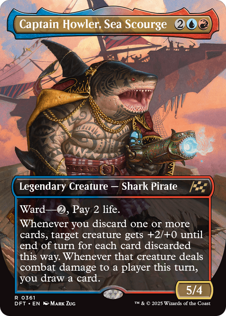 Captain Howler, Sea Scourge (Borderless) (DFT-361) - [Aetherdrift] (Borderless)