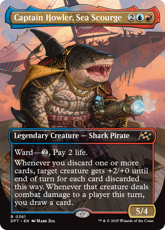 Captain Howler, Sea Scourge (Borderless) (DFT-361) - [Aetherdrift] (Borderless)