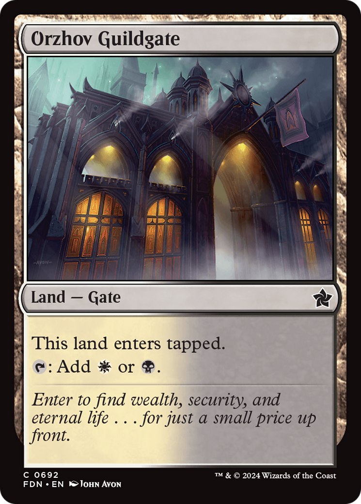 Orzhov Guildgate (FDN-692) - [Foundations]