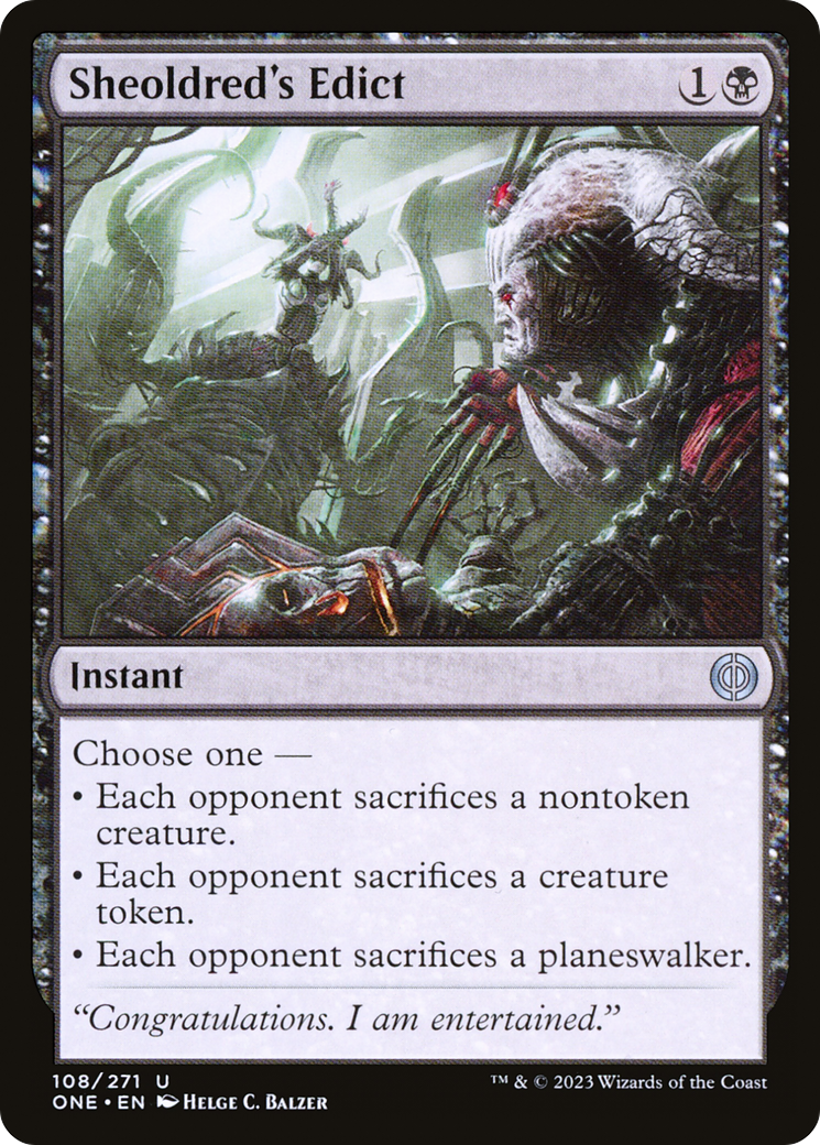 Sheoldred's Edict (ONE-108) - [Phyrexia: All Will Be One]