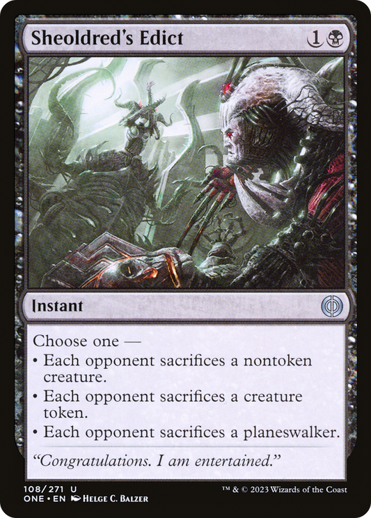 Sheoldred's Edict (ONE-108) - [Phyrexia: All Will Be One]