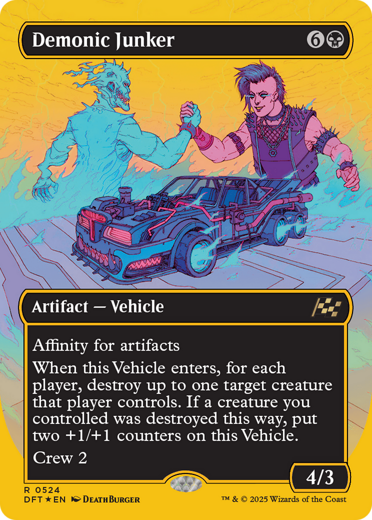 Demonic Junker (DFT-524) - [Aetherdrift] (Borderless) Foil