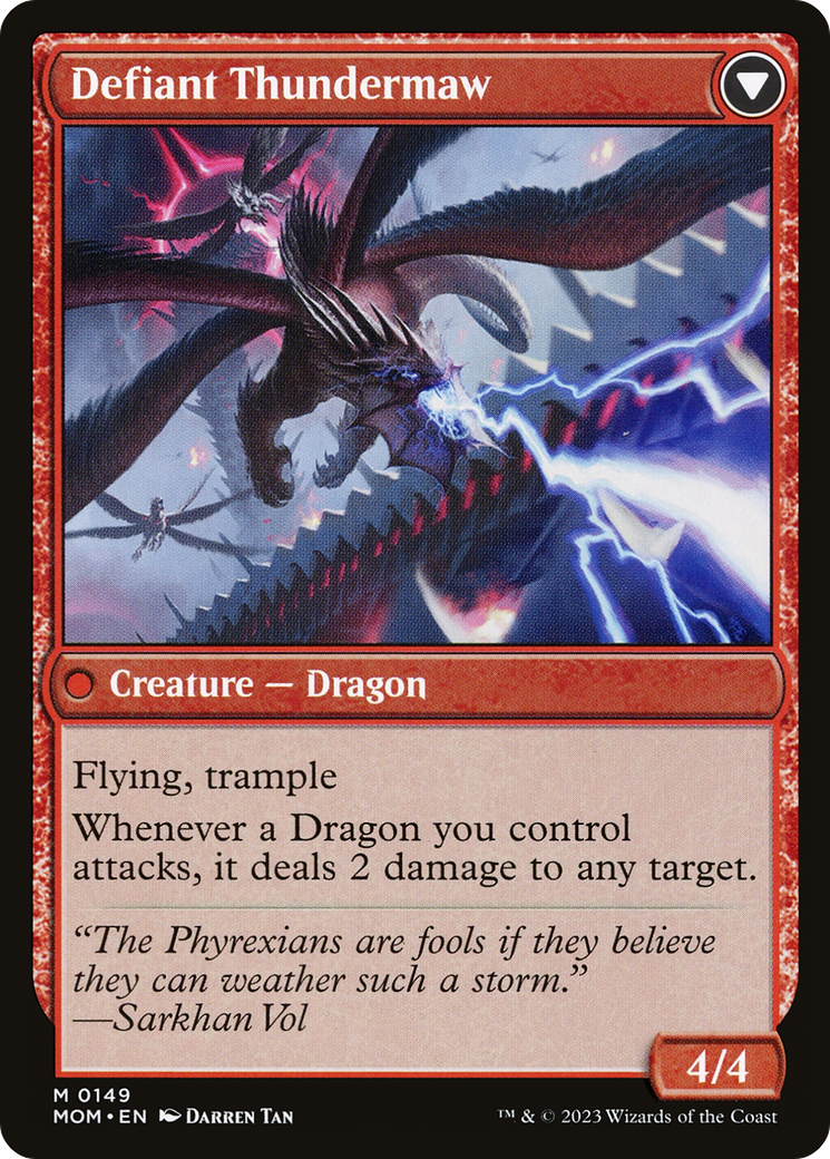 Invasion of Tarkir // Defiant Thundermaw (MOM-149) - [March of the Machine]