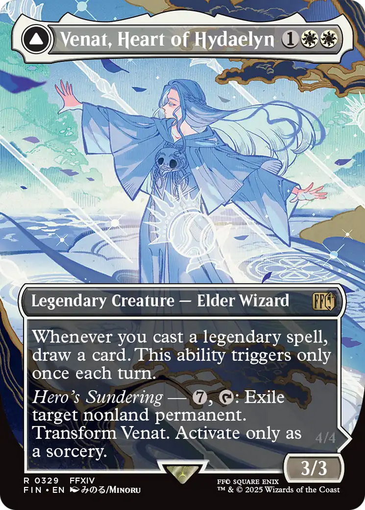 Venat, Heart of Hydaelyn // Hydaelyn, the Mothercrystal (FIN-329) - [FINAL FANTASY] (Borderless) Foil