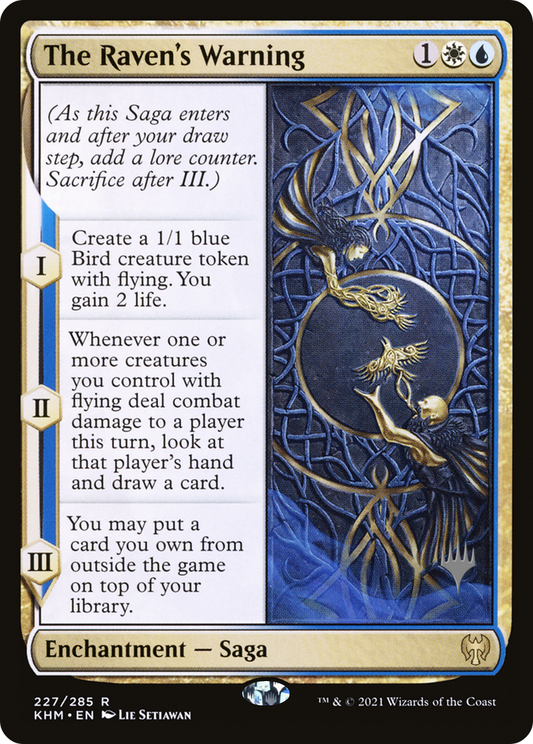 The Raven's Warning (PPKHM-227) - [Kaldheim Promos] Foil