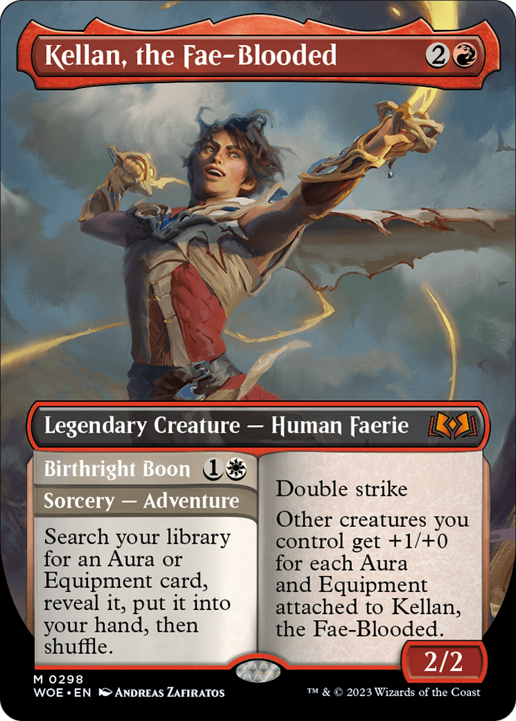 Kellan, the Fae-Blooded (Borderless) (WOE-298) - [Wilds of Eldraine] (Borderless)