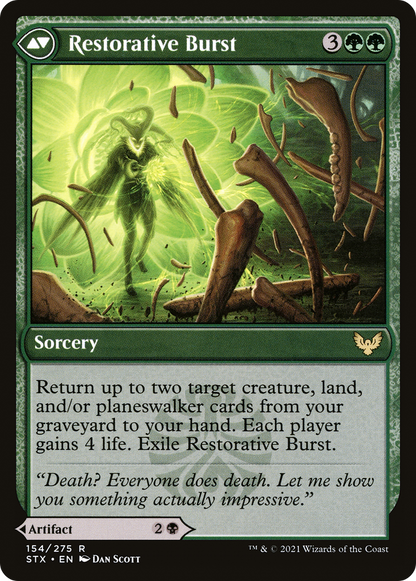 Pestilent Cauldron // Restorative Burst (STX-154) - [Strixhaven: School of Mages] Foil