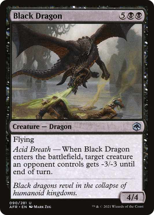 Black Dragon (AFR-090) - [Adventures in the Forgotten Realms] Foil