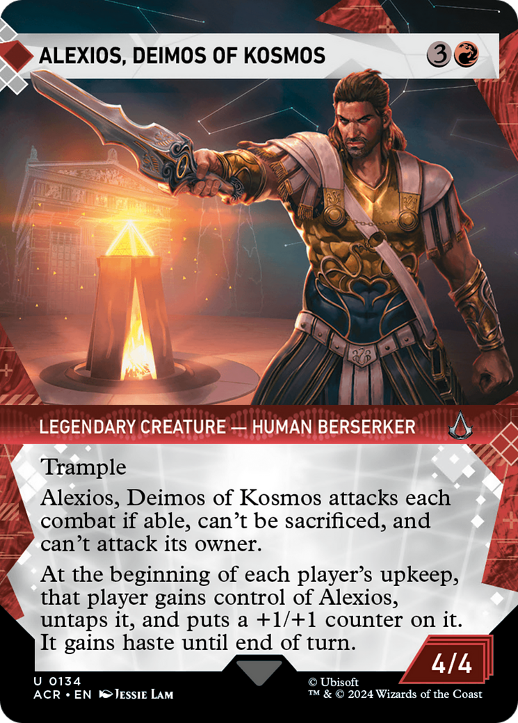 Alexios, Deimos of Kosmos (ACR-134) - [Assassin's Creed]: (Showcase) (Borderless) Foil