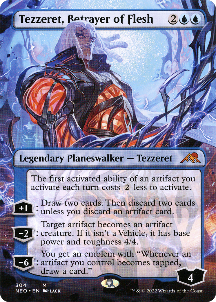 Tezzeret, Betrayer of Flesh (NEO-304) - [Kamigawa: Neon Dynasty] (Borderless)