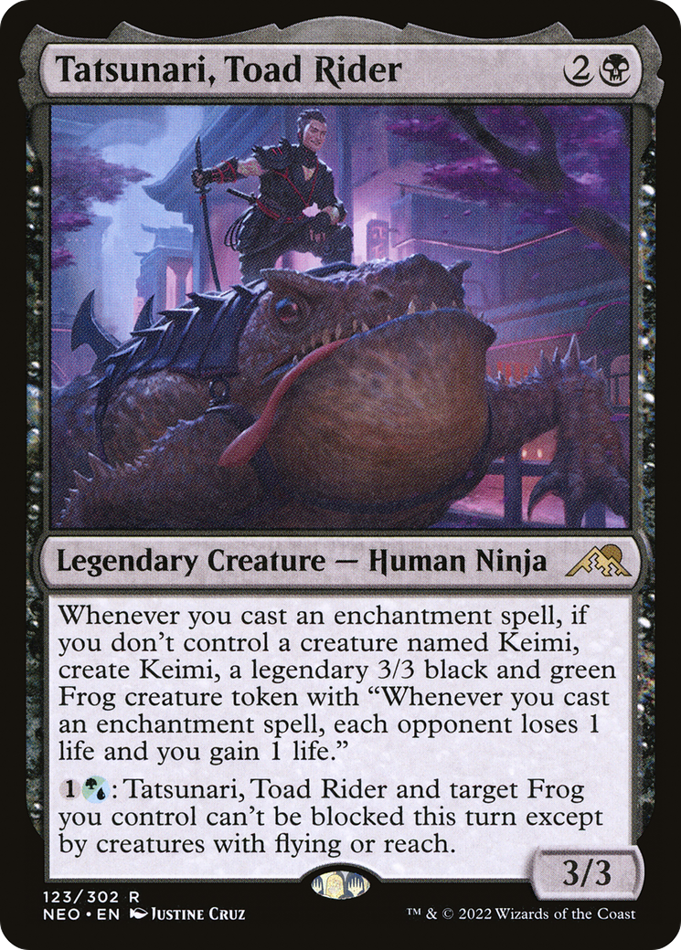 Tatsunari, Toad Rider (NEO-123) - [Kamigawa: Neon Dynasty] Foil