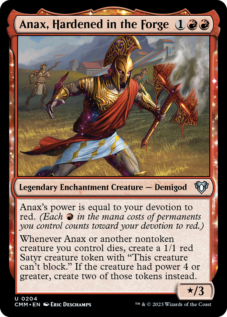 Anax, Hardened in the Forge (CMM-204) - [Commander Masters]: (enchantment)