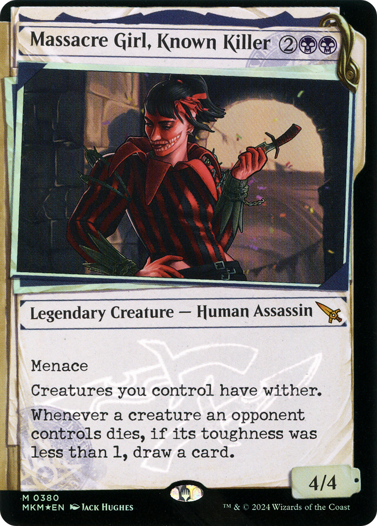 Massacre Girl, Known Killer (MKM-380) - [Murders at Karlov Manor]: (Showcase) Foil