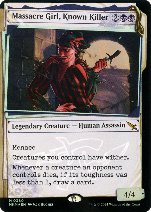 Massacre Girl, Known Killer (MKM-380) - [Murders at Karlov Manor]: (Showcase) Foil