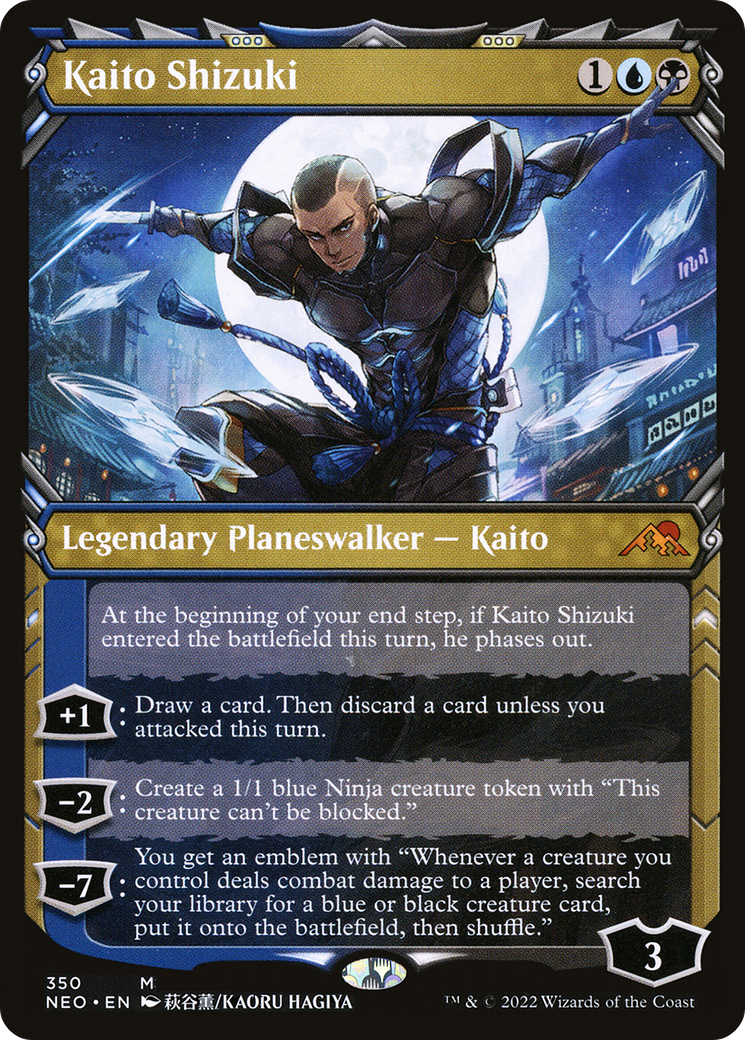 Kaito Shizuki (NEO-350) - [Kamigawa: Neon Dynasty]: (Showcase) Foil