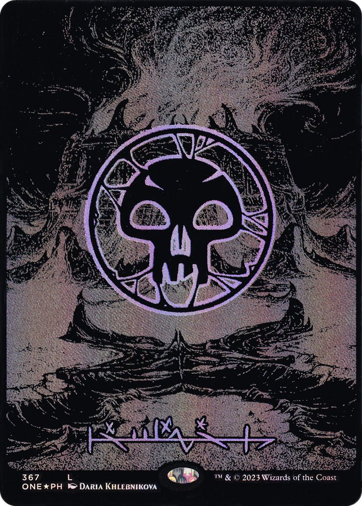 Swamp (ONE-367) - [Phyrexia: All Will Be One] (Borderless) Foil