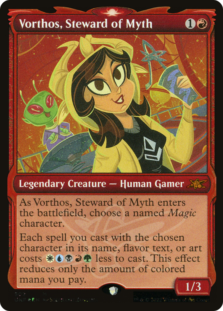 Vorthos, Steward of Myth (UNF-502) - [Unfinity]: (Showcase) Foil