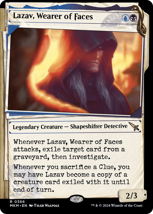 Lazav, Wearer of Faces (MKM-366) - [Murders at Karlov Manor]: (Showcase) Foil